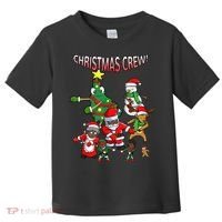 Santa Black African American Christmas Crew Flossing Floss TShirt Toddler T-Shirt thumb 0
