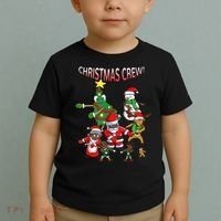 Santa Black African American Christmas Crew Flossing Floss TShirt Toddler T-Shirt thumb 2