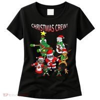 Santa Black African American Christmas Crew Flossing Floss TShirt Women's T-Shirt thumb 0