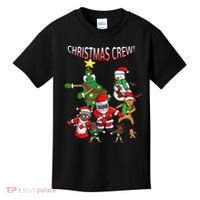 Santa Black African American Christmas Crew Flossing Floss TShirt Kids T-Shirt thumb 0