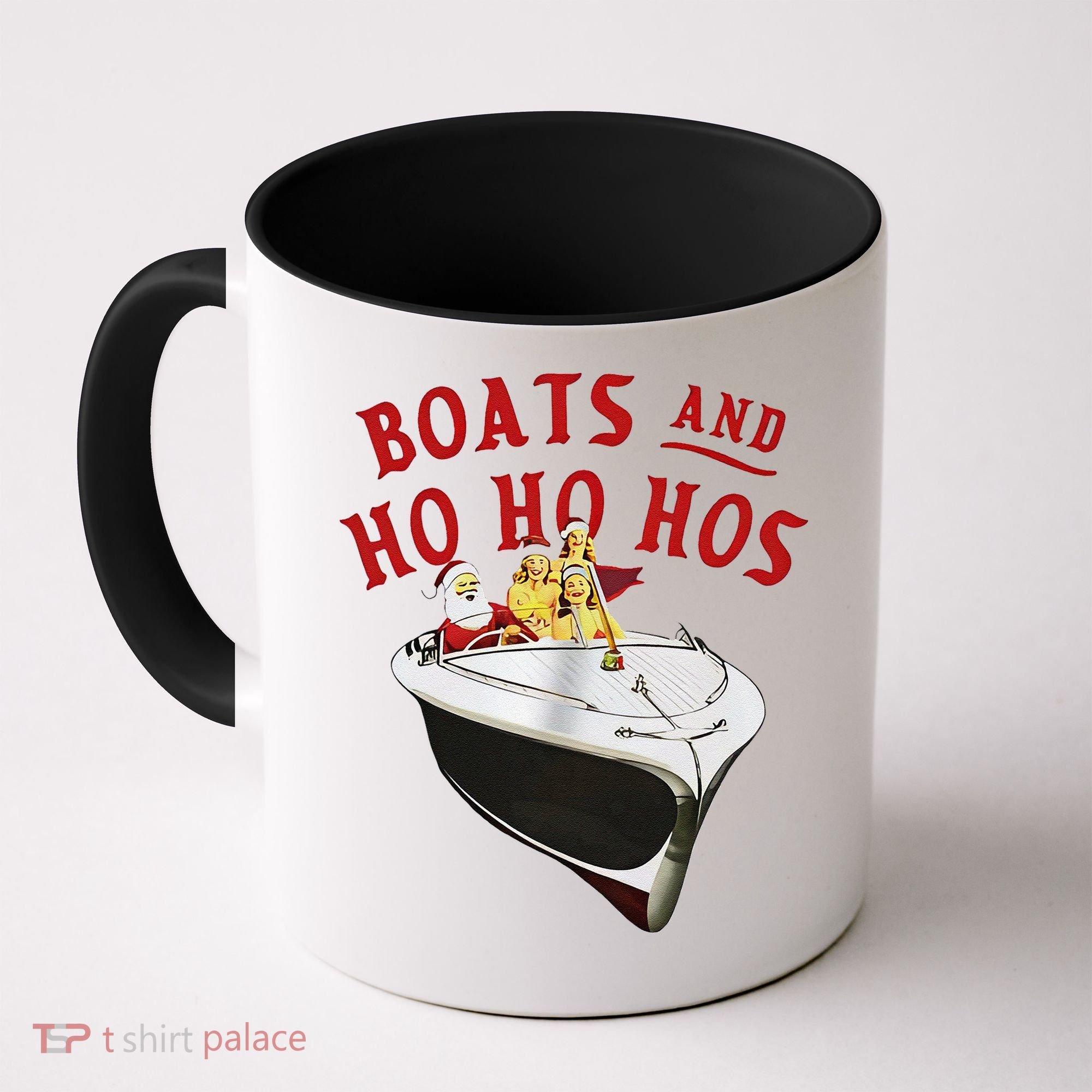 Santa Boats And Ho Ho Hos Christmas Coffee Mug