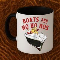 Santa Boats And Ho Ho Hos Christmas Coffee Mug thumb 2