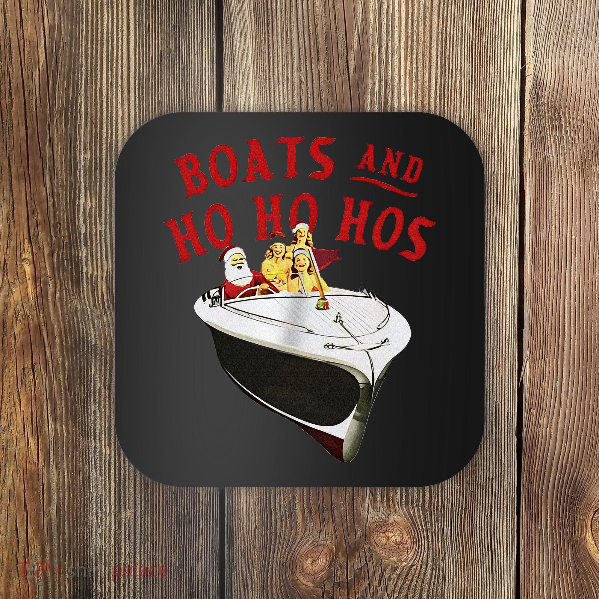 Santa Boats And Ho Ho Hos Christmas Coaster