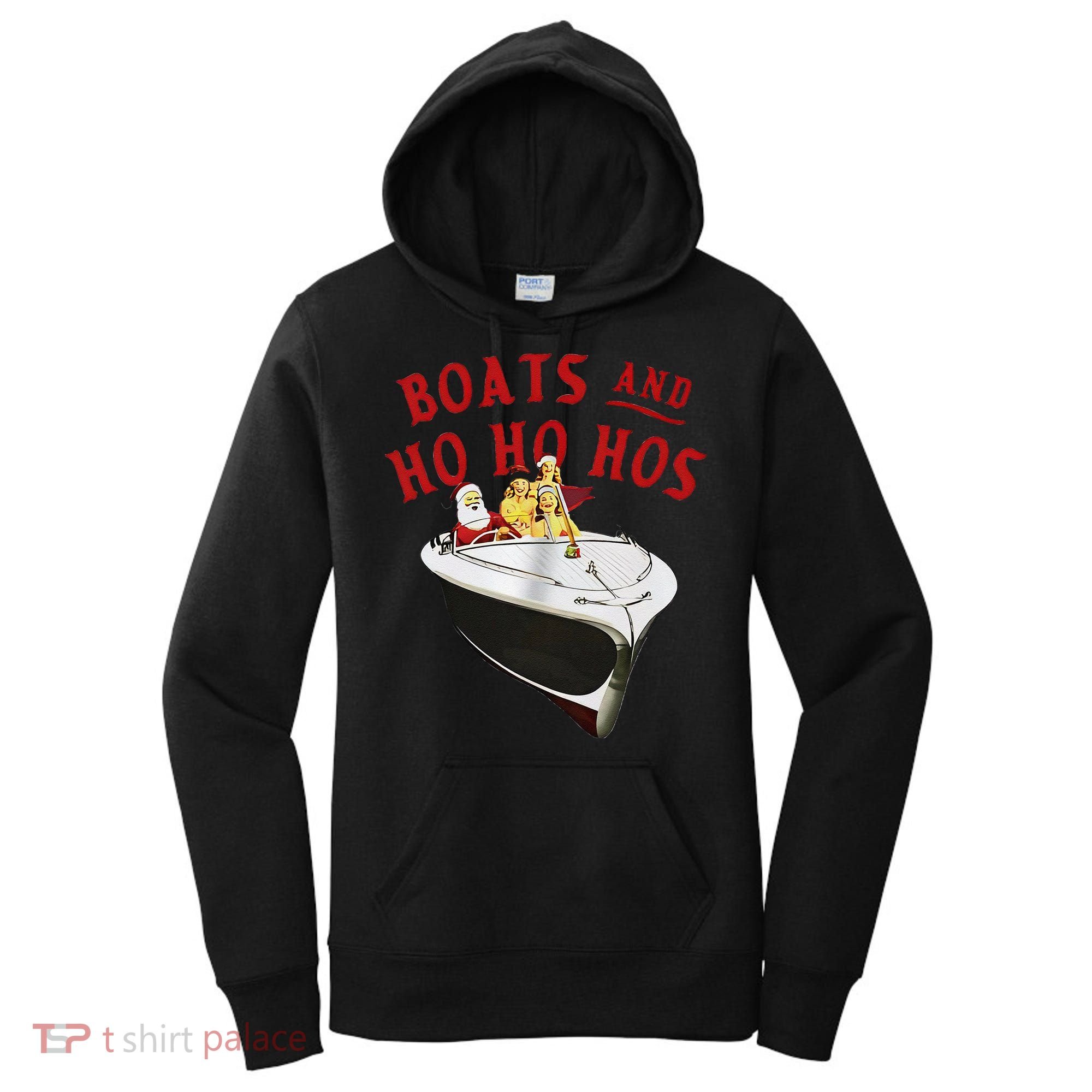 Santa Boats And Ho Ho Hos Christmas Women's Hoodie