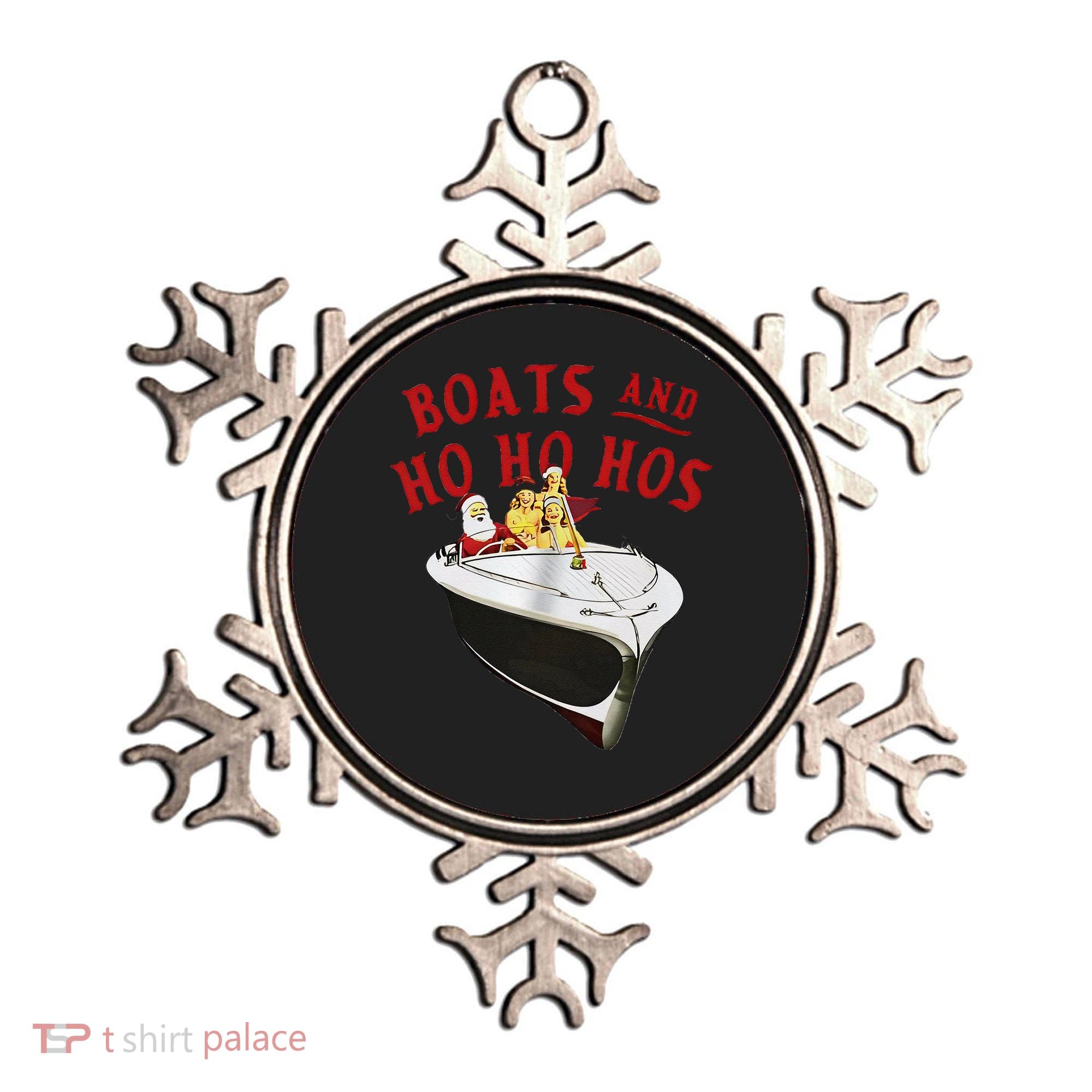 Santa Boats And Ho Ho Hos Christmas Ornament