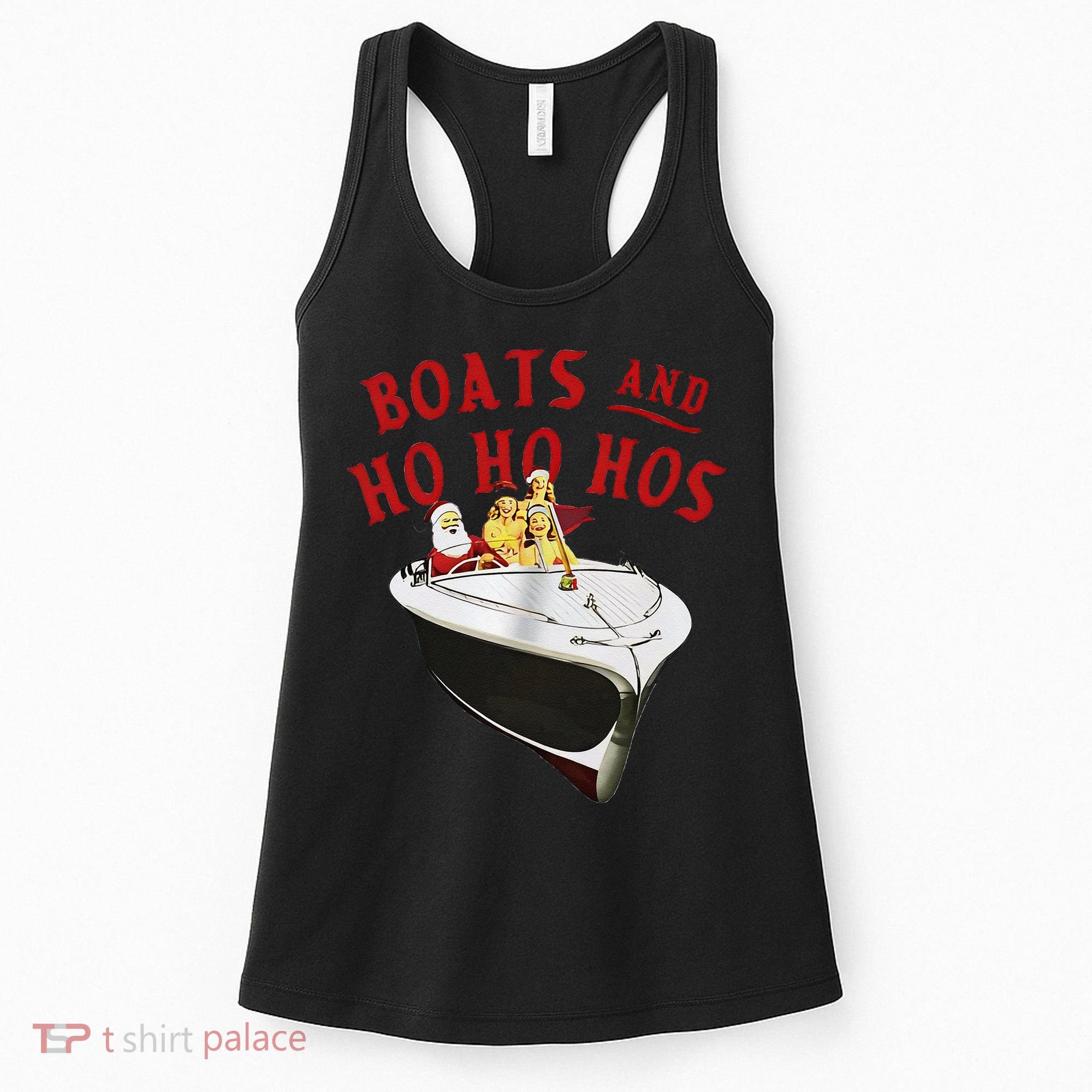 Santa Boats And Ho Ho Hos Christmas Women's Tank Top