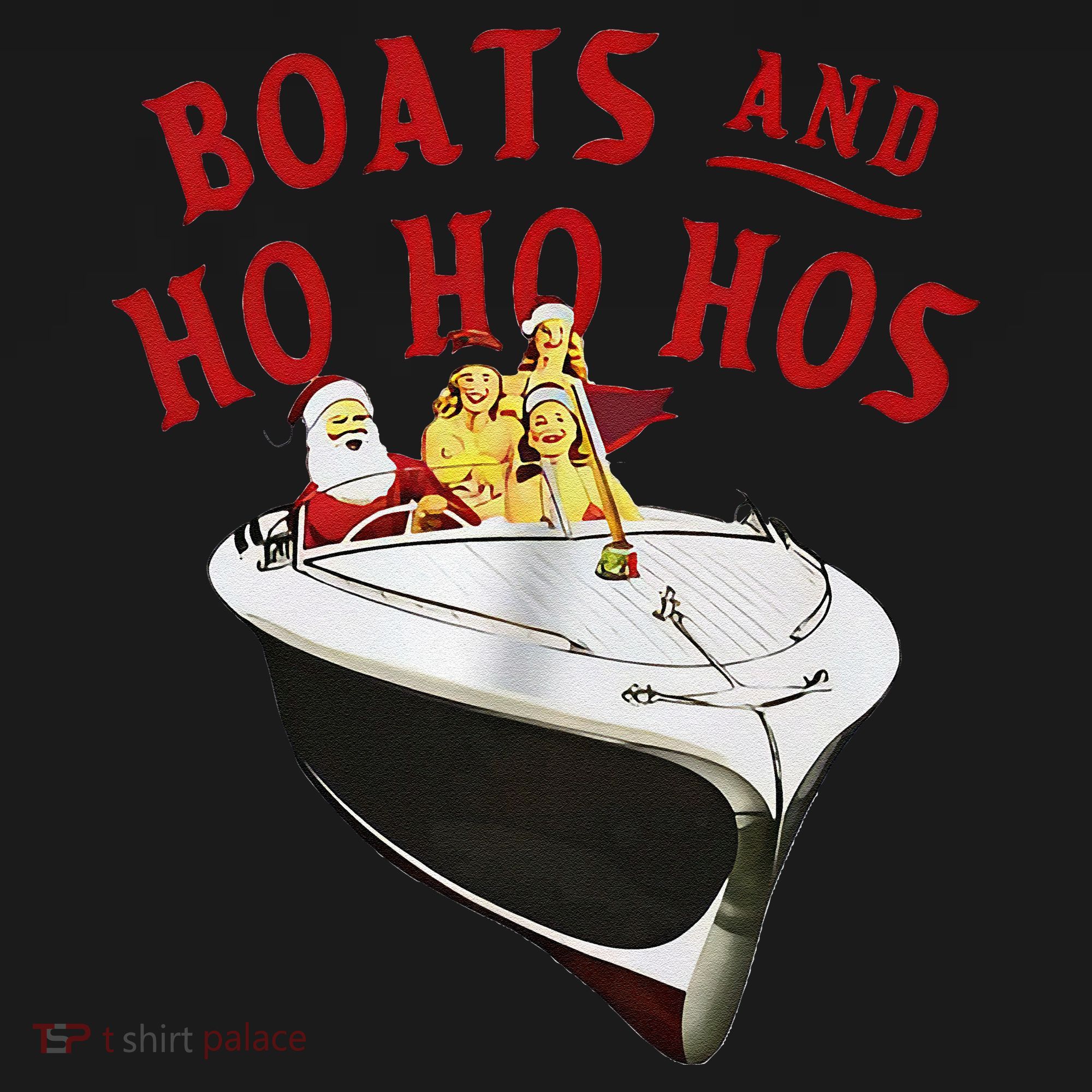 Santa Boats And Ho Ho Hos Christmas Women's Tank Top