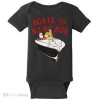 Santa Boats And Ho Ho Hos Christmas Baby Bodysuit thumb 0