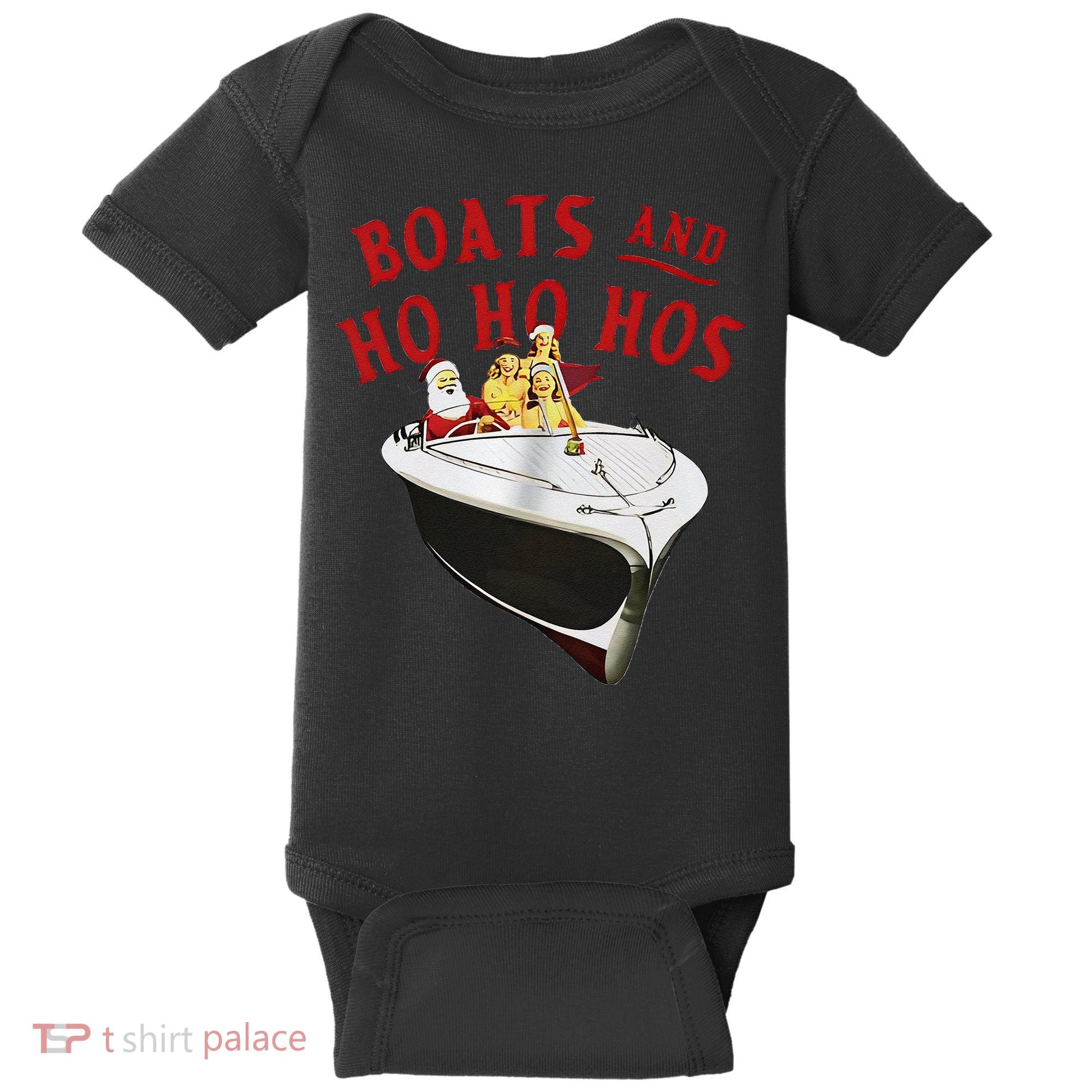 Santa Boats And Ho Ho Hos Christmas Baby Bodysuit