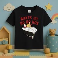 Santa Boats And Ho Ho Hos Christmas Toddler T-Shirt thumb 3