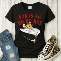 Santa Boats And Ho Ho Hos Christmas Women's T-Shirt thumb 3