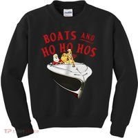 Santa Boats And Ho Ho Hos Christmas Kids Sweatshirt thumb 0
