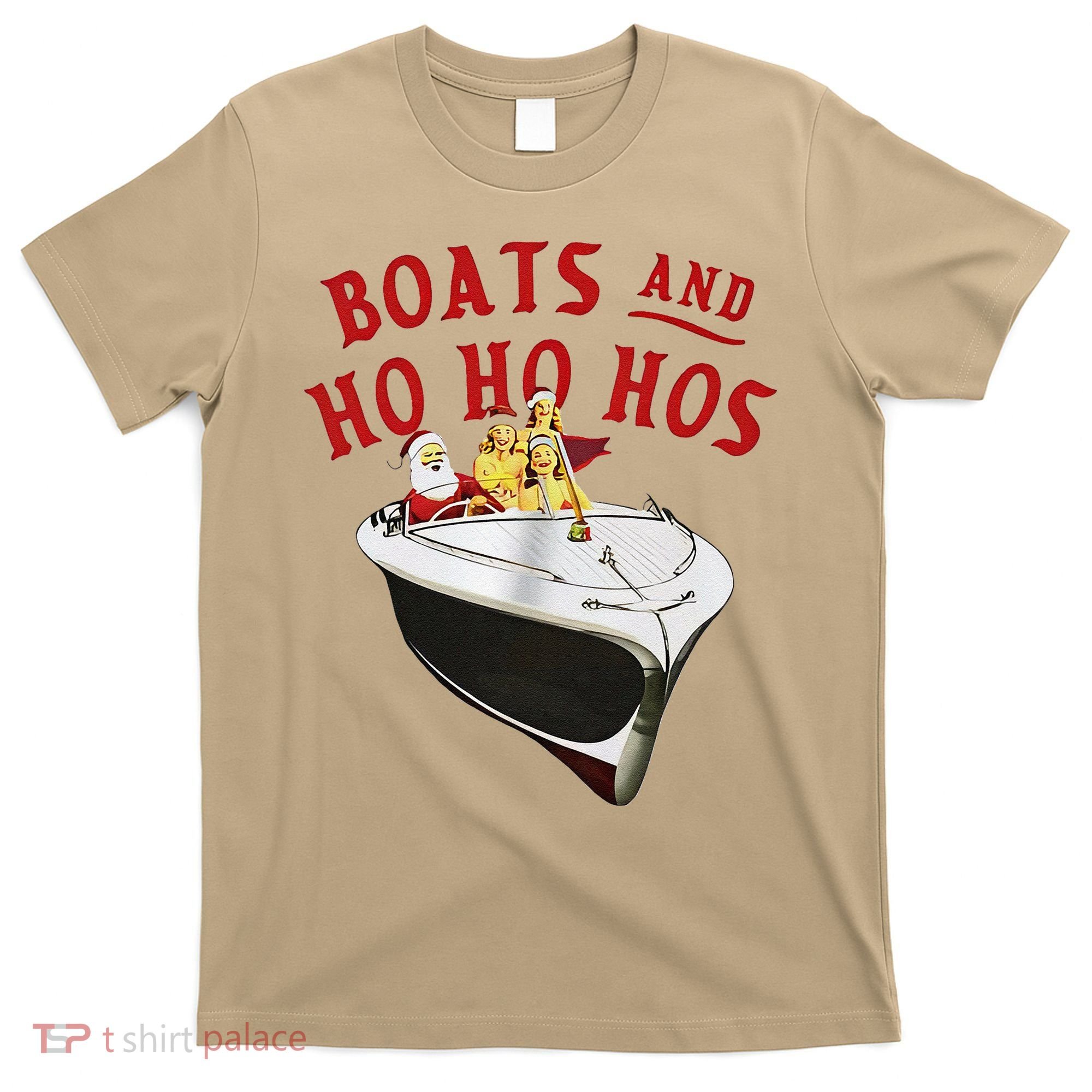 Santa Boats And Ho Ho Hos Christmas T-Shirt