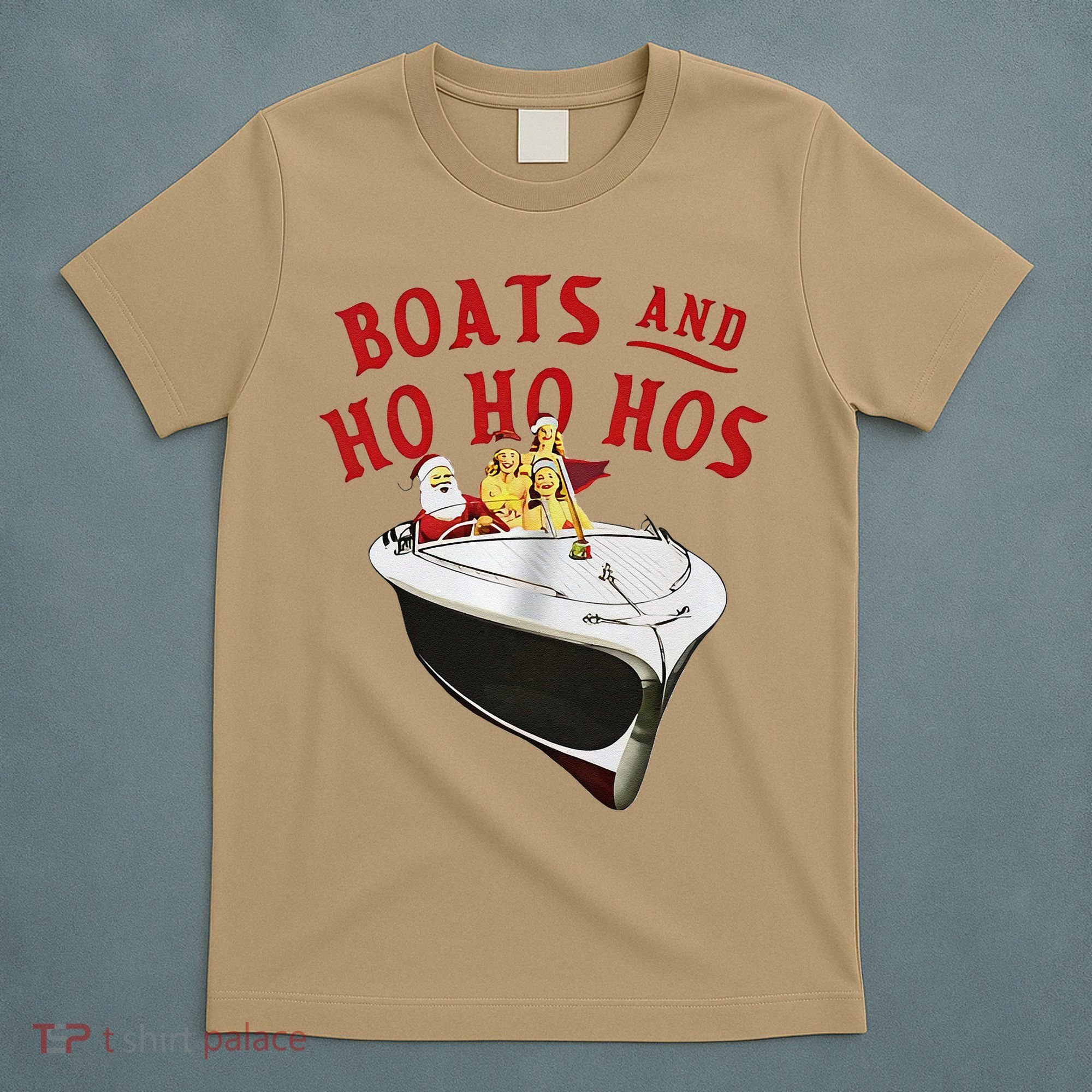 Santa Boats And Ho Ho Hos Christmas T-Shirt