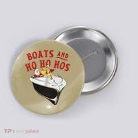 Santa Boats And Ho Ho Hos Christmas Button thumb 0