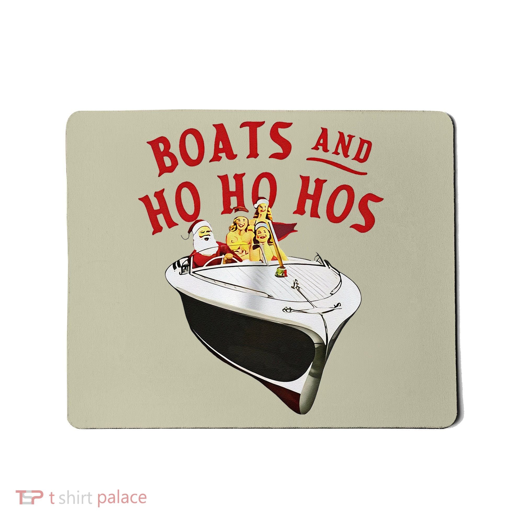 Santa Boats And Ho Ho Hos Christmas Mousepad