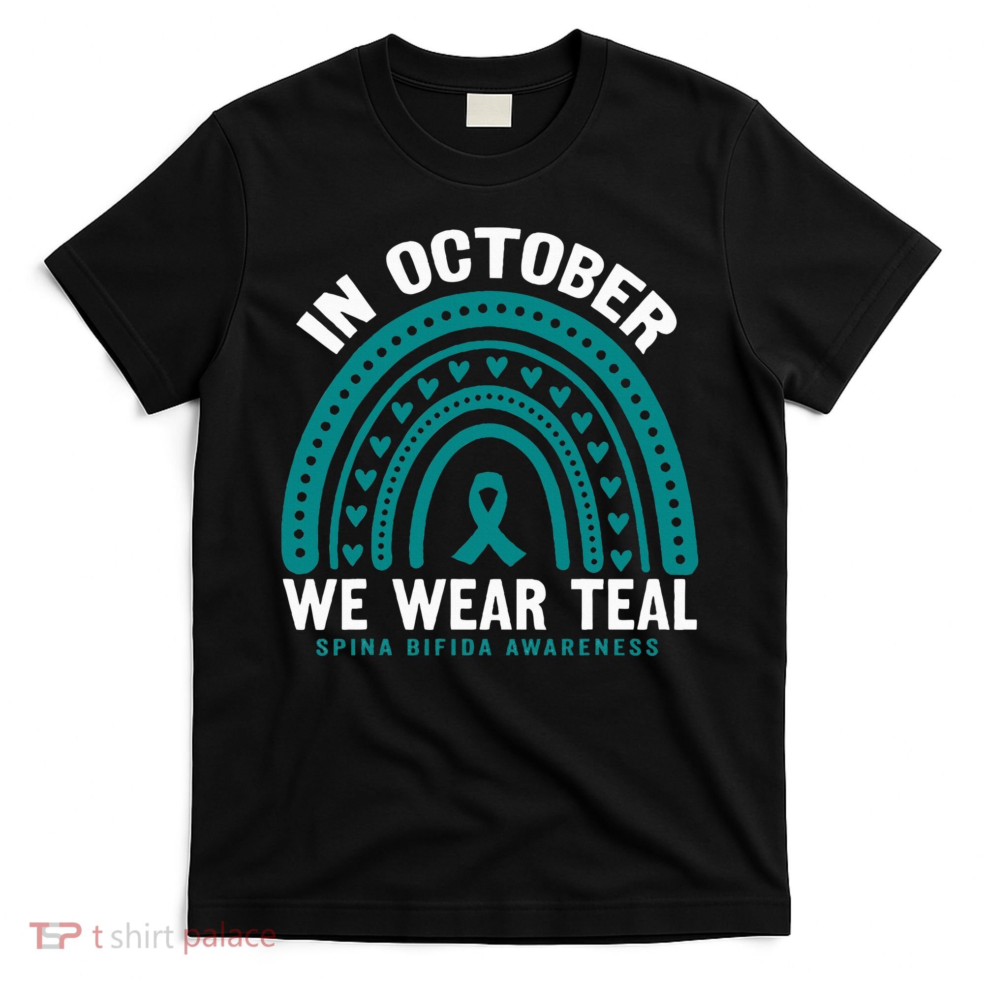Spina Bifida Awareness Month October Wear teal retro vintage T-Shirt