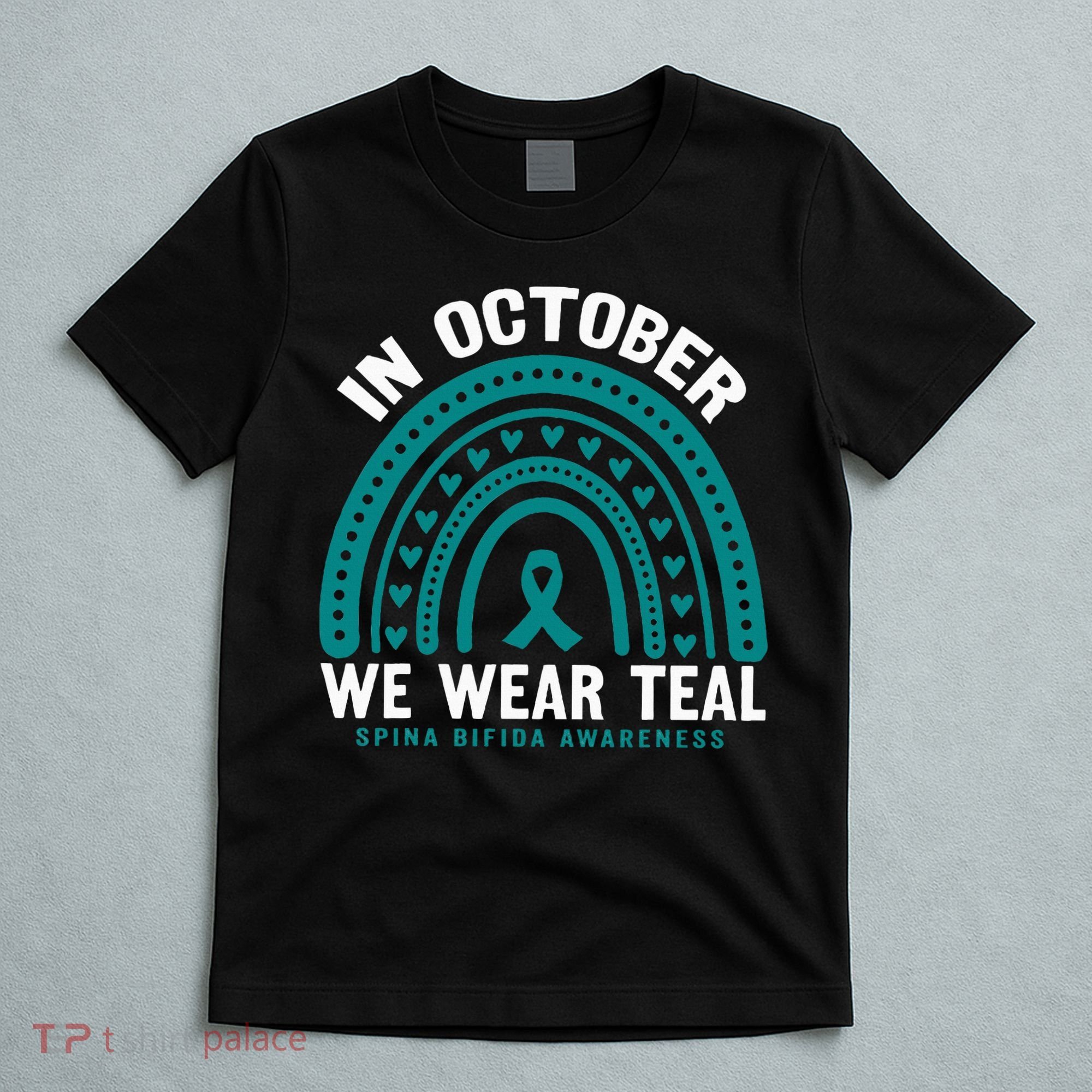Spina Bifida Awareness Month October Wear teal retro vintage T-Shirt