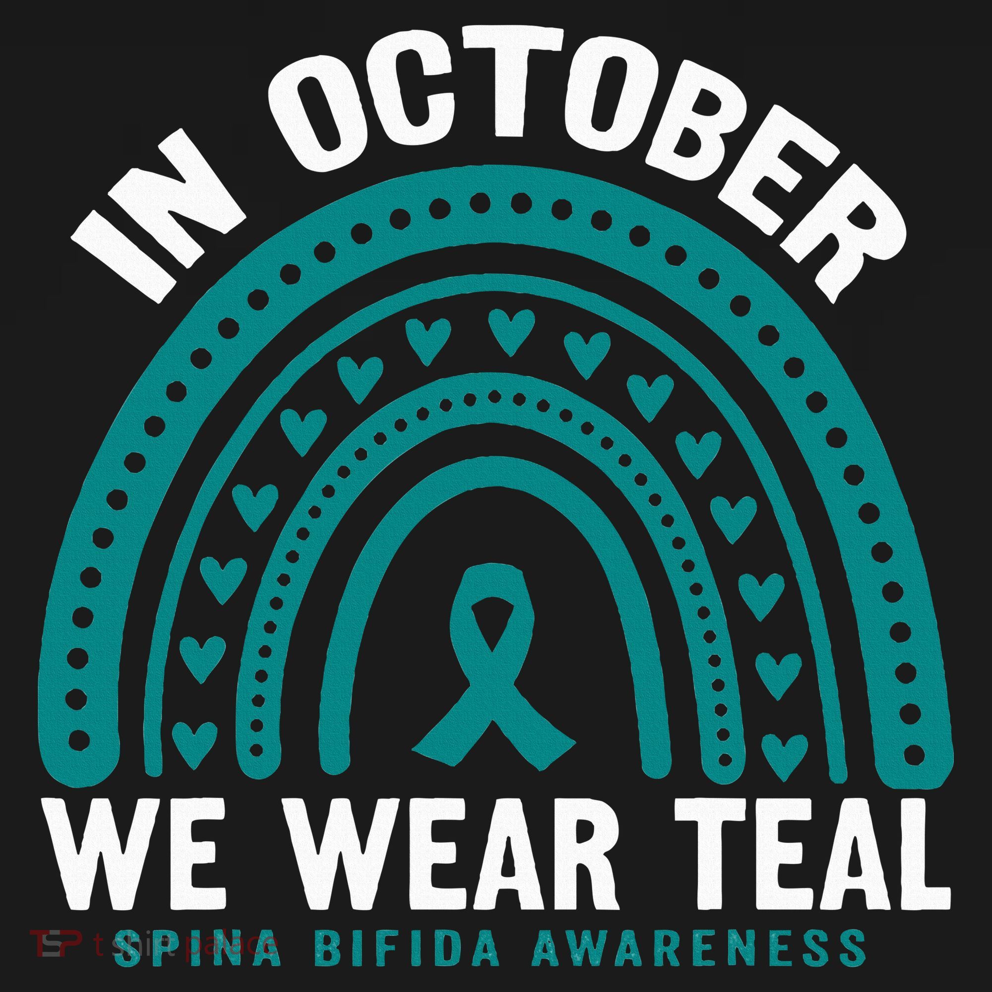 Spina Bifida Awareness Month October Wear teal retro vintage T-Shirt