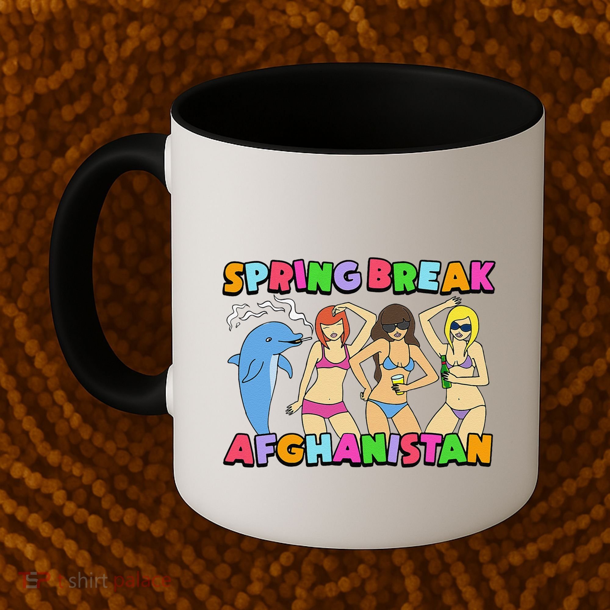 Spring Break Afghanistan Political Satire Dark Humor Meme Coffee Mug