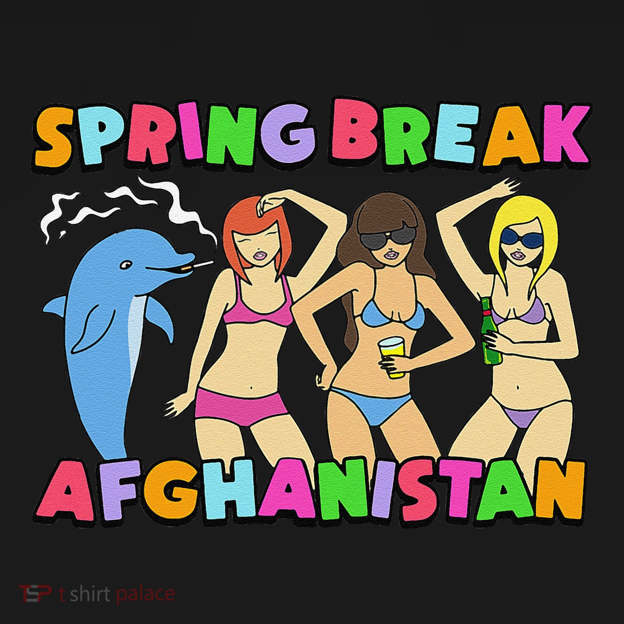 Spring Break Afghanistan Political Satire Dark Humor Meme Women's Hoodie