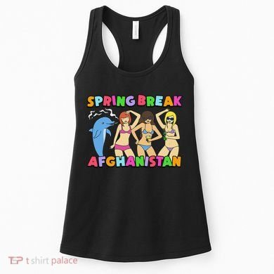 Spring Break Afghanistan Political Satire Dark Humor Meme Women's Tank Top