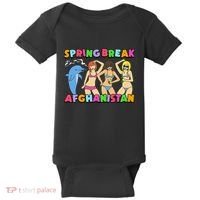Spring Break Afghanistan Political Satire Dark Humor Meme Baby Bodysuit thumb 0