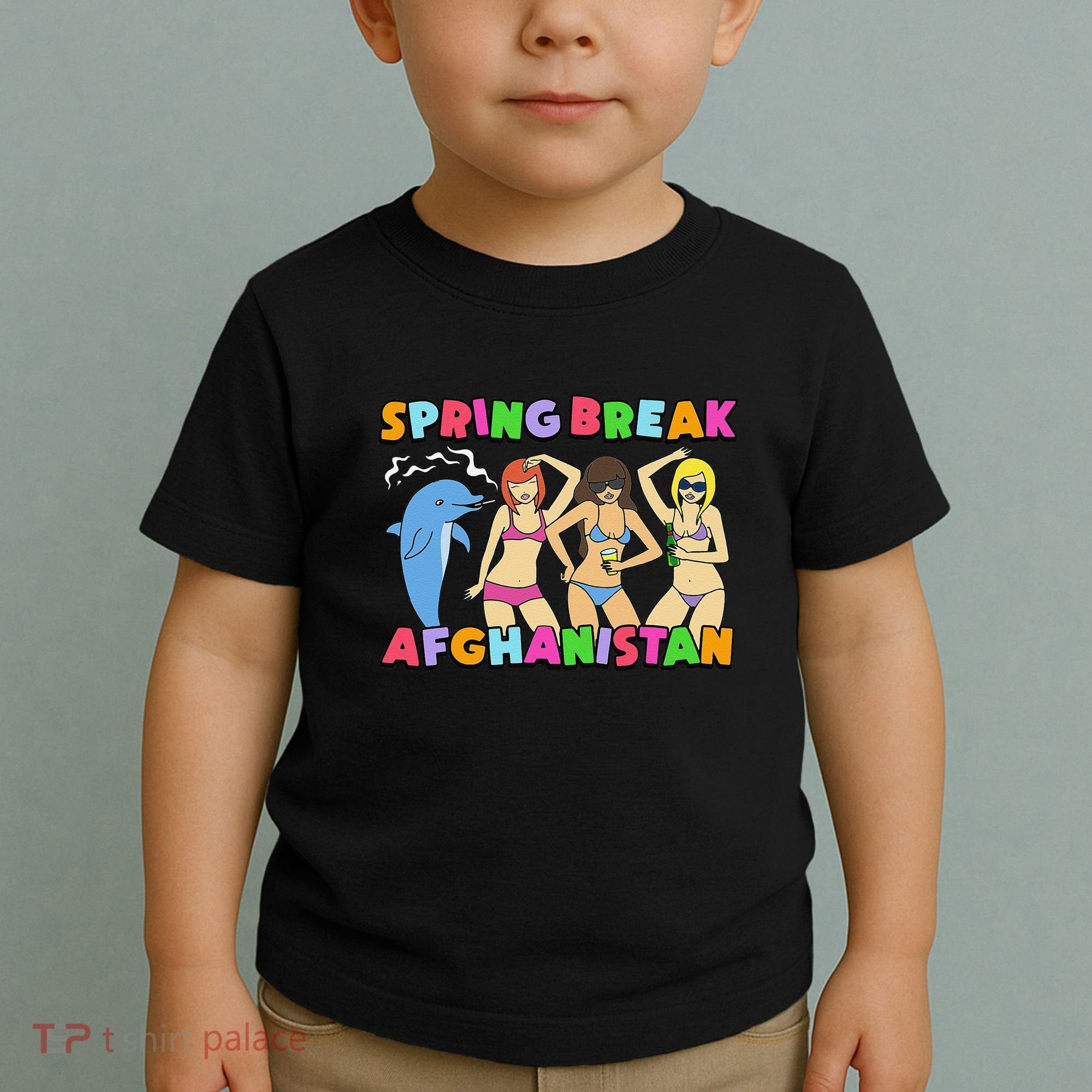 Spring Break Afghanistan Political Satire Dark Humor Meme Toddler T-Shirt