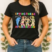 Spring Break Afghanistan Political Satire Dark Humor Meme Women's T-Shirt thumb 2