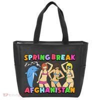 Spring Break Afghanistan Political Satire Dark Humor Meme Tote Bag thumb 0