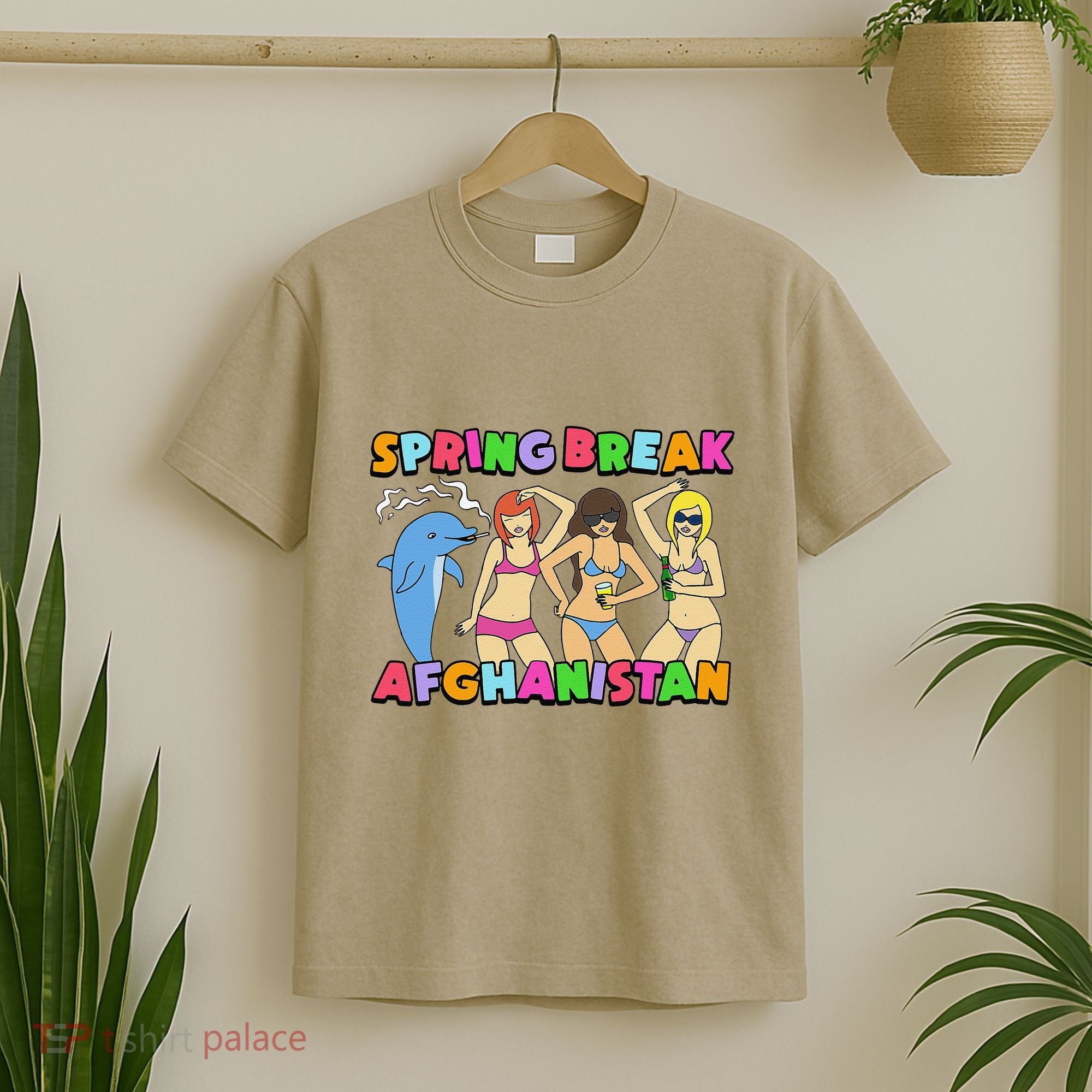 Spring Break Afghanistan Political Satire Dark Humor Meme T-Shirt