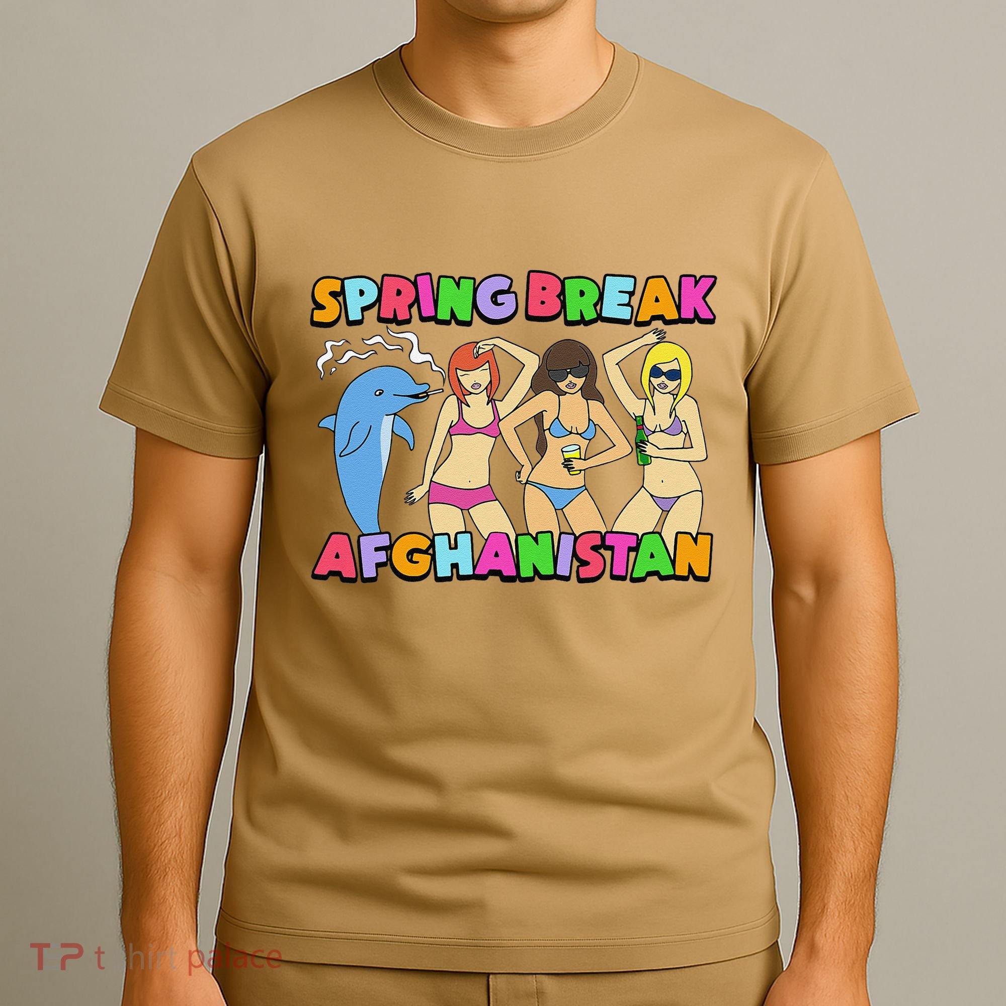 Spring Break Afghanistan Political Satire Dark Humor Meme T-Shirt