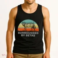 Surrounded By Betas Alpha Wolf Tank Top thumb 3