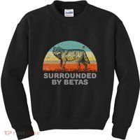 Surrounded By Betas Alpha Wolf Kids Sweatshirt thumb 0
