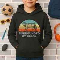 Surrounded By Betas Alpha Wolf Kids Hoodie thumb 2