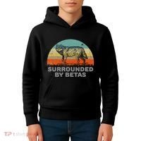Surrounded By Betas Alpha Wolf Kids Hoodie thumb 4