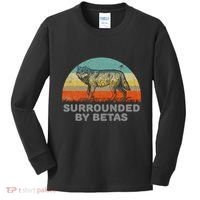 Surrounded By Betas Alpha Wolf Kids Long Sleeve Shirt thumb 0