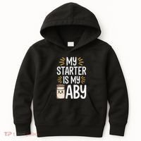 Starter Bread Baking Bakery Sourdough Starter Baker Kids Hoodie thumb 0