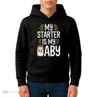Starter Bread Baking Bakery Sourdough Starter Baker Kids Hoodie thumb 4