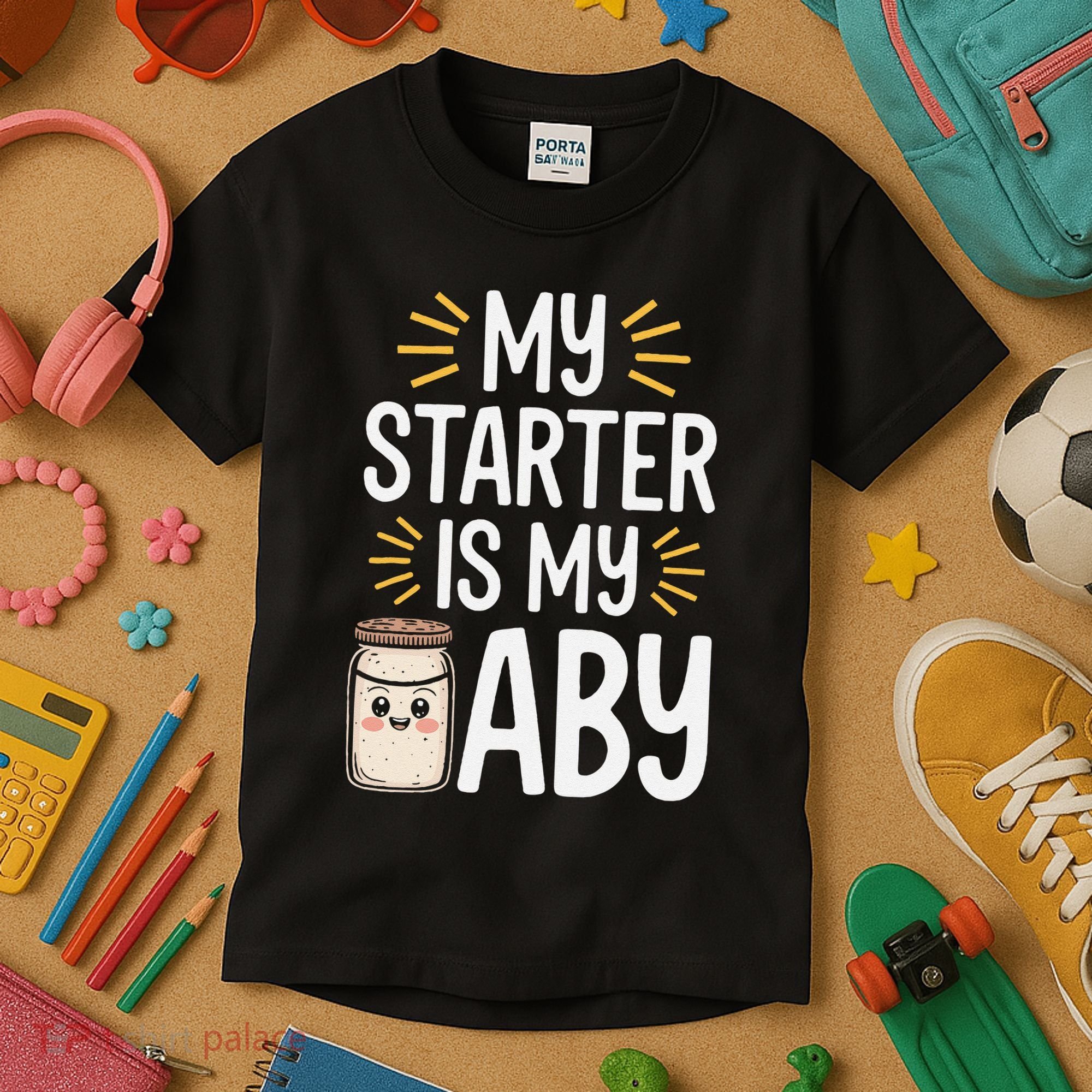 Starter Bread Baking Bakery Sourdough Starter Baker Kids T-Shirt