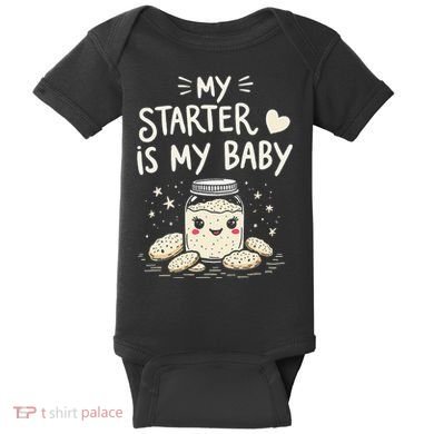 Starter Bread Baking Bakery Sourdough Starter Baker Baby Bodysuit
