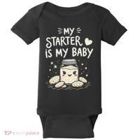 Starter Bread Baking Bakery Sourdough Starter Baker Baby Bodysuit thumb 0