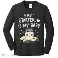 Starter Bread Baking Bakery Sourdough Starter Baker Kids Long Sleeve Shirt thumb 0