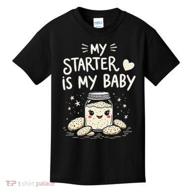 Starter Bread Baking Bakery Sourdough Starter Baker Kids T-Shirt