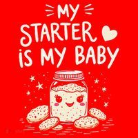Starter Bread Baking Bakery Sourdough Starter Baker Santa Hat thumb 1