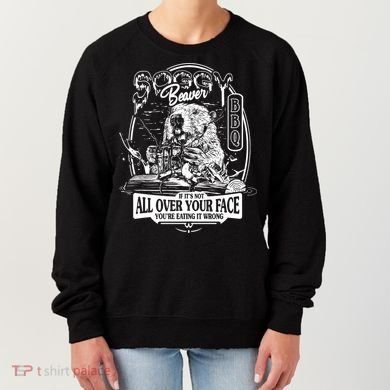 Soggy Beaver Bbq Funny Women's Sweatshirt