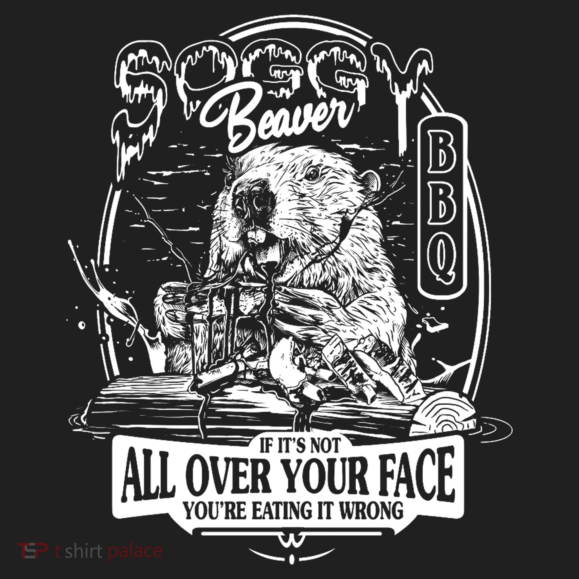 Soggy Beaver Bbq Funny Women's Sweatshirt