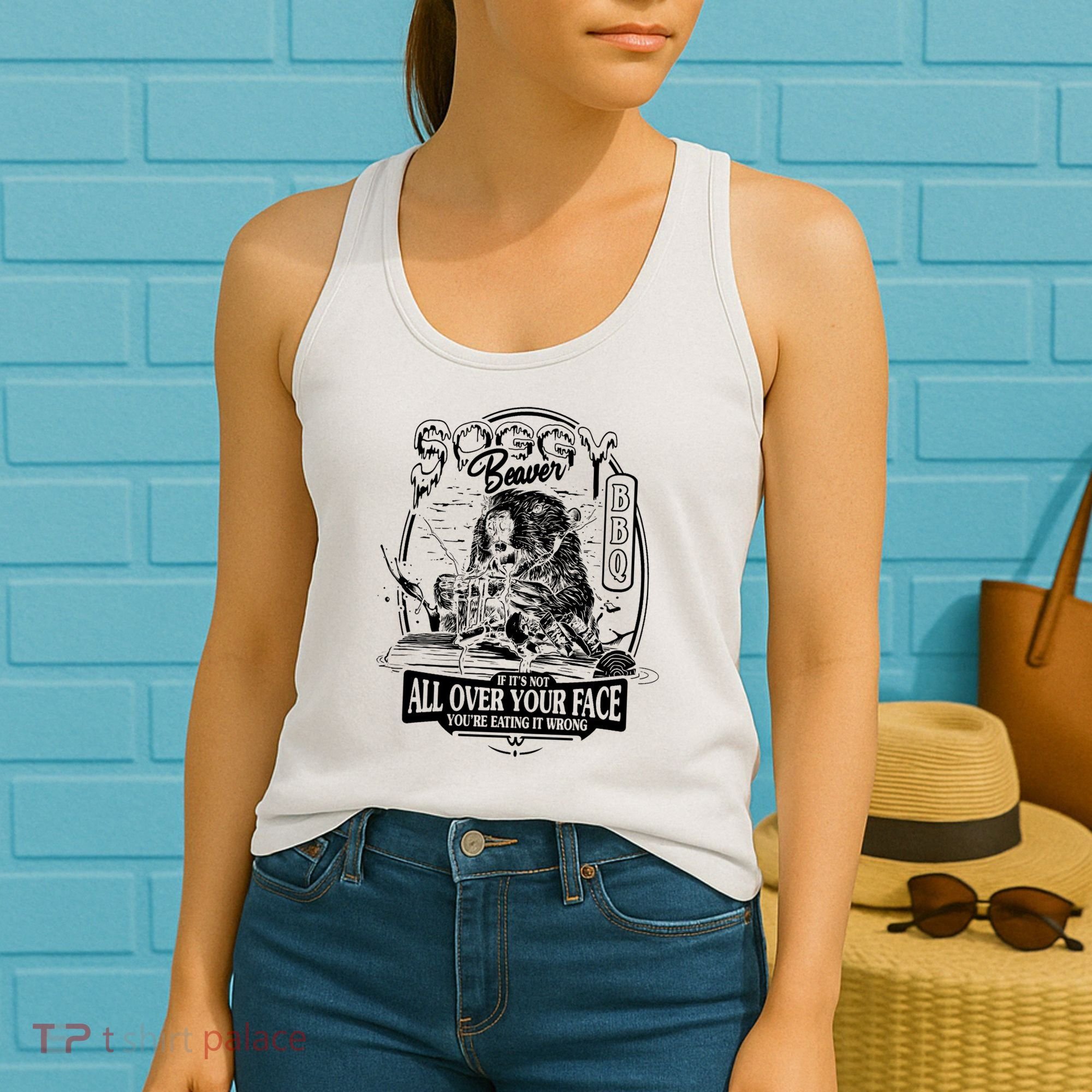 Soggy Beaver Bbq Funny Women's Tank Top