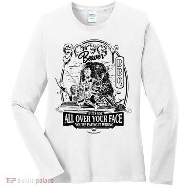 Soggy Beaver Bbq Funny Women's Long Sleeve Shirt