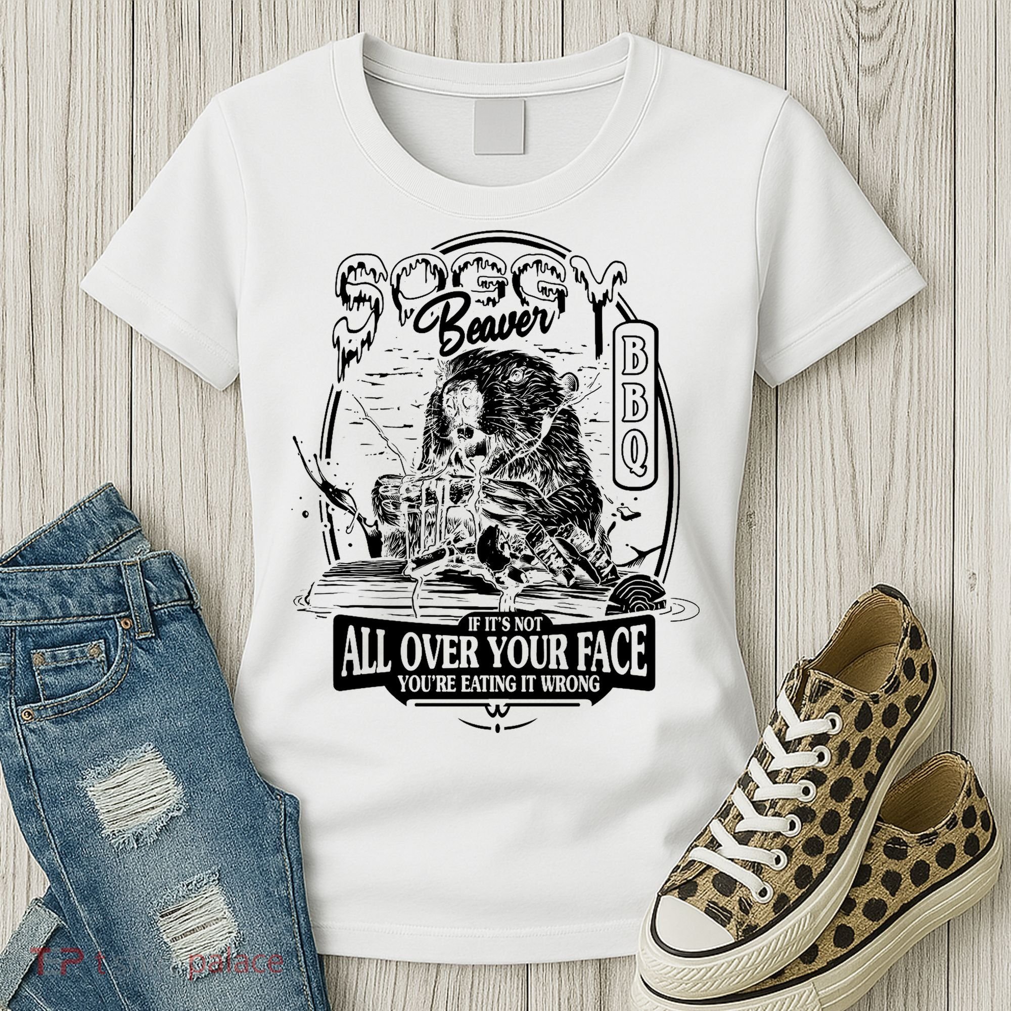 Soggy Beaver Bbq Funny Women's T-Shirt